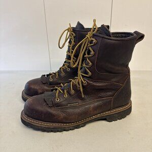 GEORGIA BOOT STEEL TOE LOGGER LOW HEEL WATERPROOF WORK BOOTS SIZE 13 US